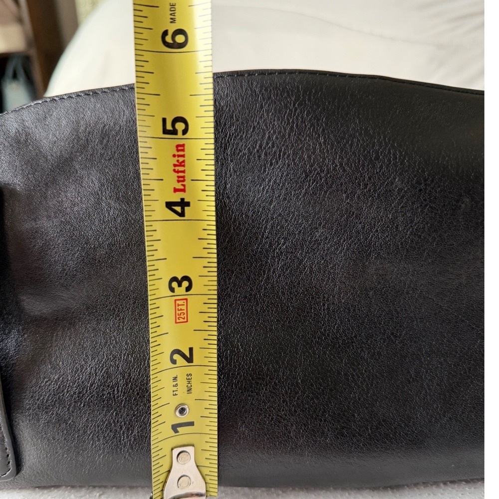 Coach Ashley Black Leather Shoulder Bag Satchel Purple Lining F15447 - Picture 11 of 14